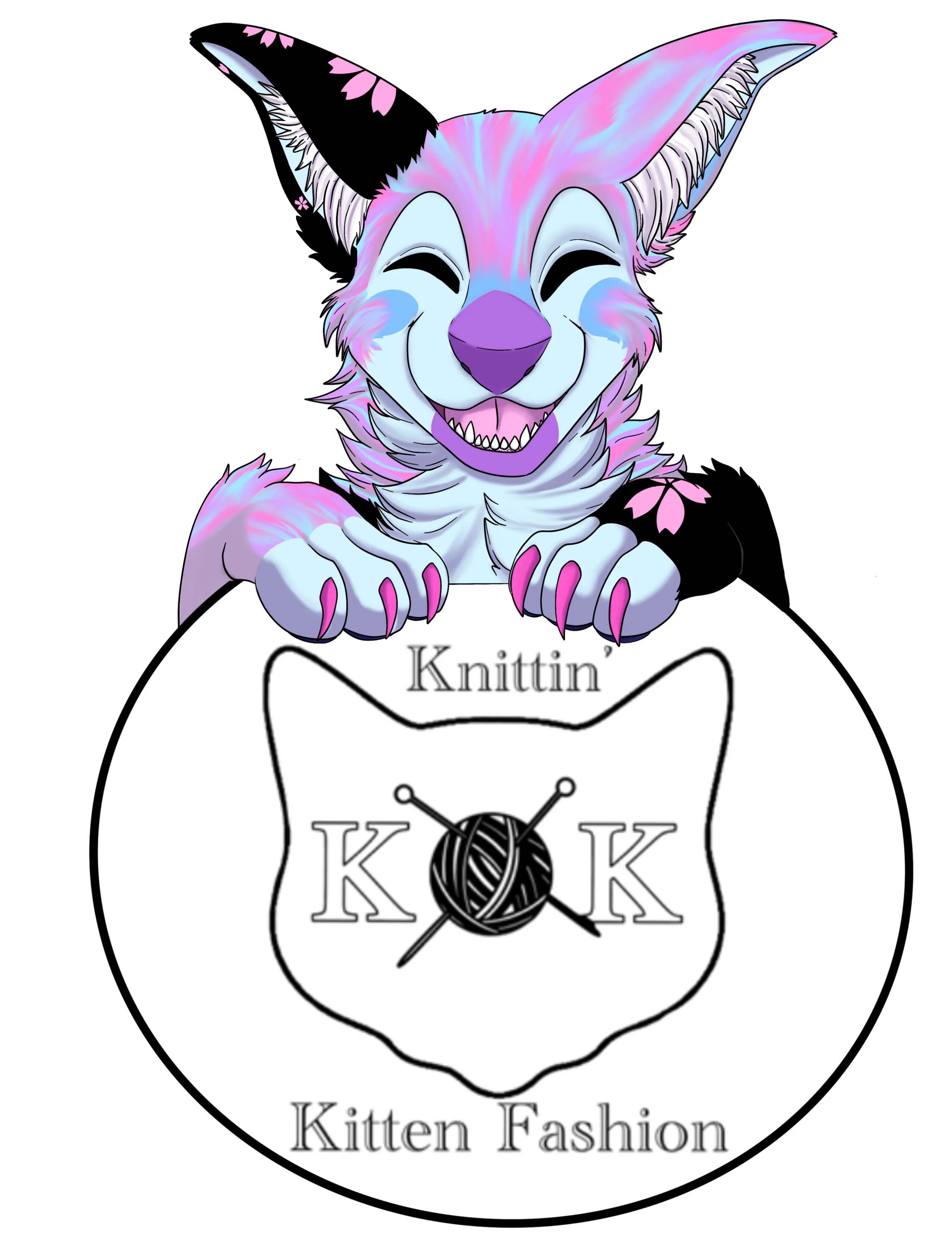 KNITTIN' KITTEN FASHION logo